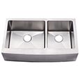 Stylish Soci double bowl stainless steel front apron sink