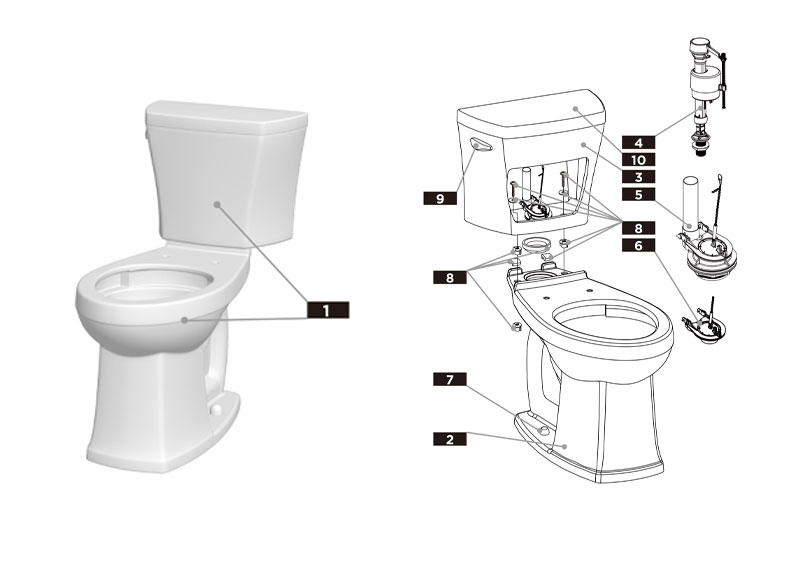 Parts diagram for Gerber Avalanche series with tank GWS38895