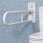 ADA compliant fold up support bars