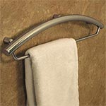 Invisia towel bar grab bar, shown in polished chrome