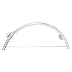 Seachrome arched grab bar with towel rack