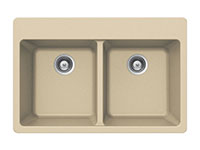 Houzer Quartztone equal double bowl drop-in sink