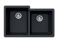 Houzer Quartztone offset 60/40 undermount double bowl sink