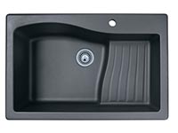 Ascend top mount single bowl kitchen sink