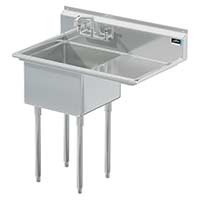 Griffin coved corner commercial sink w/ right drainboard