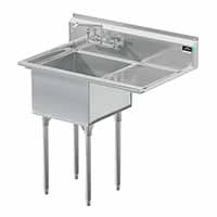 Griffin coved corner commercial sink w/ right drainboard