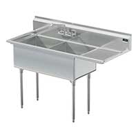 Griffin coved corner commercial sink w/ right drainboard