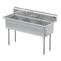 Griffin coved corner commercial sink without drainboards
