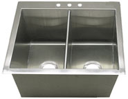 Griffin double bowl squared corner design sink