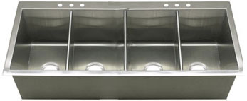 Griffin four bowl square corner design sink