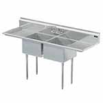 Griffin coved corner NSF approved sinks - 2 bowl
