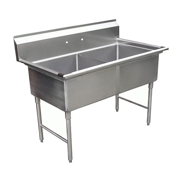 Double bowl commercial sink