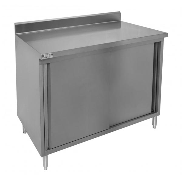 Photo of enclosed sliding door work table