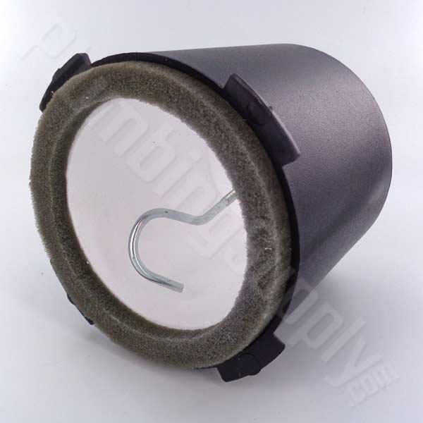 Hook mounted hose bibb freeze protector cap - interior view