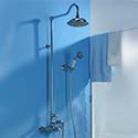 European-style exposed shower