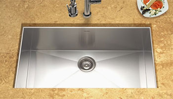 Houzer Contempo series CTG-3200 large single bowl zero radius sink