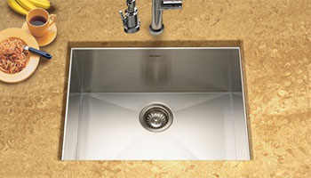 Houzer Contempo series CTS-2300 small single bowl zero radius sink