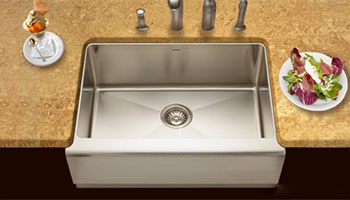 Houzer Epicure series EPS-3000 small single bowl apron front sink