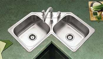 Houzer Legend series corner drop-in sink