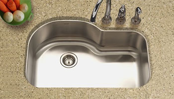 Houzer Medallion Designer series MH-3200 offset single bowl undermount kitchen sink