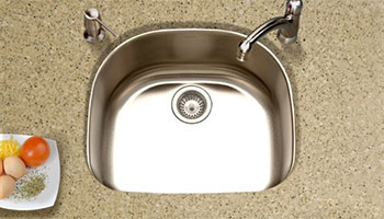 Houzer Medallion Designer series MS-2409 small single bowl undermount kitchen sink