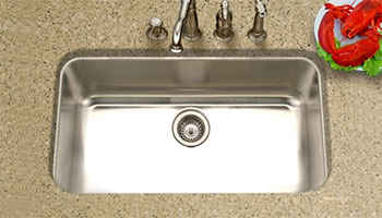 Houzer Medallion Gourmet series MGS-3018 large single bowl undermount kitchen sink