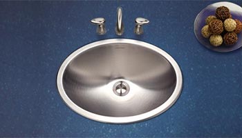 Houzer Opus series CHT-1800 stainless steel drop-in bathroom sink