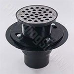Bolt-down low profile shower floor drain