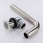 Grid top bathroom sink drain