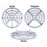 Porcelain enameled floor drains