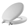 Padded bone colored toilet seat