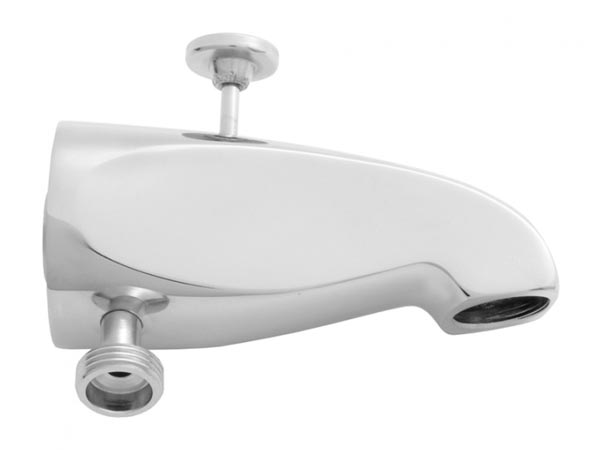 Jaclo deluxe brass diverter tub spout with bottom outlet