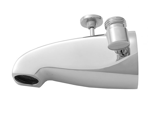 Jaclo deluxe brass diverter tub spout with side outlet