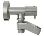 Round water supply elbow with on-off valve and handshower holder