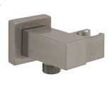 Square water supply elbow with handshower holder
