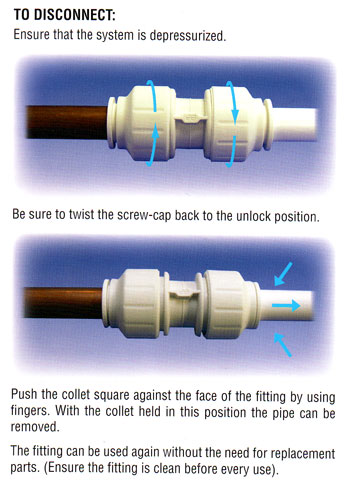 How to disconnect John Guest push connect fittings