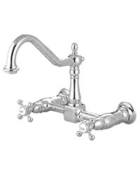 Designer Victorian-style wall mounted faucet