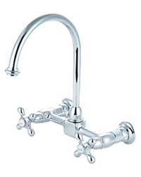 Designer gooseneck wall mounted faucet