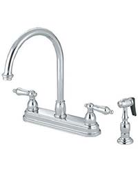 Classic gooseneck kitchen faucet with side spray