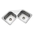 Stainless steel corner mount kitchen sink