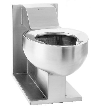 image of the Metcraft 4653 stainless steel handicap toilet
