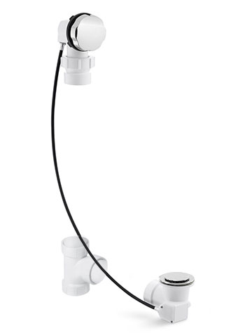 picture of schedule 40 PVC cable operated bath waste overflow kits