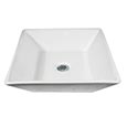 Tapered square porcelain sink