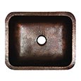 Rectangle hammered copper sink