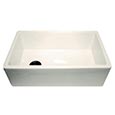 Classic fireclay single bowl farmhouse sink with offset drain