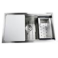 Nantucket zero radius single bowl prep sink station