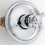 Cross handle shower valve