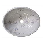 Victorian style porcelain drop in sink
