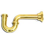 Polished brass p-trap