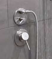 Outdoor shower valves mounted on wall